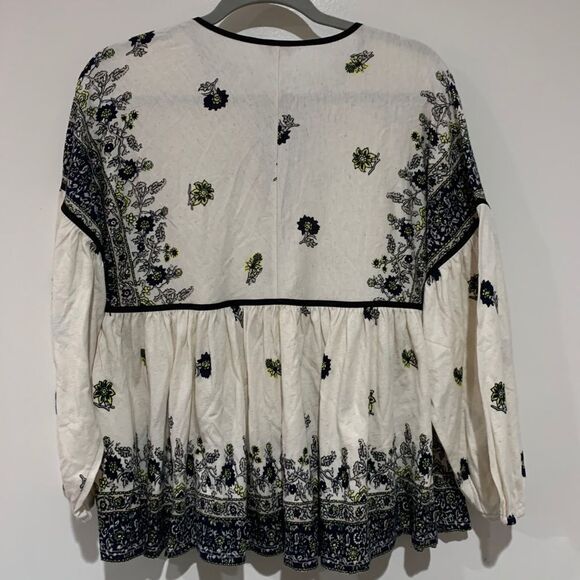 Lucky Brand Border Print Peasant new - Picture 2 of 5
